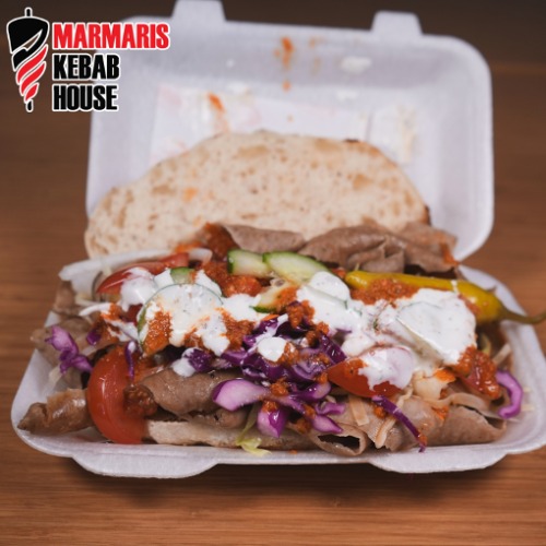 Marmaris Kebab House tasty doner in Dundee. 